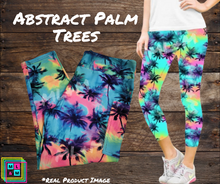 Load image into Gallery viewer, Abstract Palm Trees Capri Length w/ Pockets