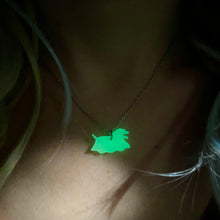 Load image into Gallery viewer, Cryptid Club Dog Ghost Necklace- GLOWS!