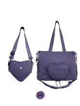 Load image into Gallery viewer, The Iris Flex Sling/Tote Bag (#2026) Fashionable Heart Shaped Tote Bag - By Iris &amp; Rainbow