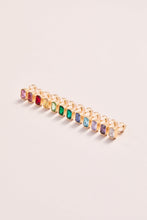 Load image into Gallery viewer, August Emerald-Cut Birthstone Stud Earrings