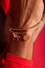 Load image into Gallery viewer, Horse Girl Rope Textured Charm Bangle
