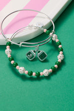 Load image into Gallery viewer, Barbie™ Pickleball Beaded Charm Bangle
