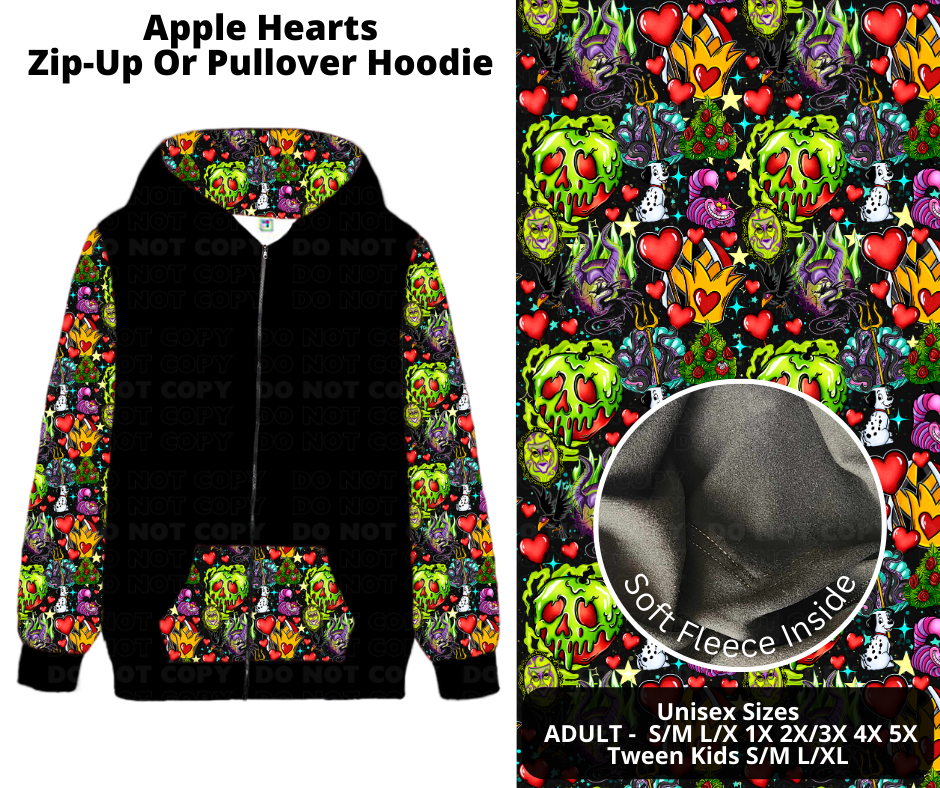 Apple Hearts Pullover Hoodie