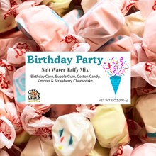 Load image into Gallery viewer, Birthday Party Salt Water Taffy Mix | Birthday Cake, Bubble Gum &amp; Sweet Treat Flavors