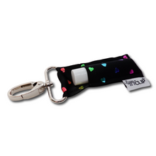 Load image into Gallery viewer, Rainbow Hearts on Black LippyClip®