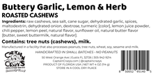 Load image into Gallery viewer, Buttery Garlic, Lemon &amp; Herb Roasted Cashews