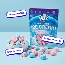 Load image into Gallery viewer, Freeze Dried Ice Cream That Does Not Melt (Bits) Cotton Candy Mix