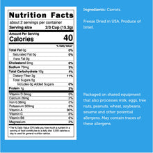 Load image into Gallery viewer, Freeze Dried Carrot Chips