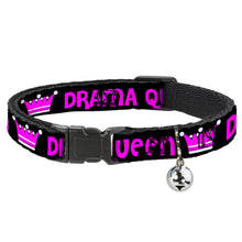 Load image into Gallery viewer, Cat Collar Breakaway - DRAMA QUEEN Black Fuchsia