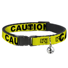 Load image into Gallery viewer, Cat Collar Breakaway - CAUTION Yellow Black