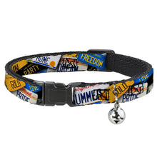 Load image into Gallery viewer, Cat Collar Breakaway - Cali License Plates Stacked