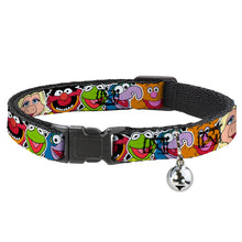 Load image into Gallery viewer, Cat Collar Breakaway - Muppets Faces C U Black