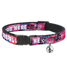 Load image into Gallery viewer, Cat Collar Breakaway - Transparent Cheshire Cat Poses WE'RE ALL MAD HERE