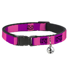 Load image into Gallery viewer, Cat Collar Breakaway - Cheshire Cat Stripe Pink Purple