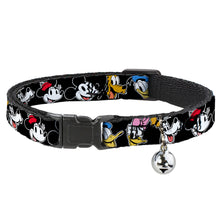 Load image into Gallery viewer, Cat Collar Breakaway - Disney The Sensational Six Smiling Faces Black