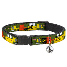 Load image into Gallery viewer, Cat Collar Breakaway with Bell - Classic TMNT Ninja Turtles Party Van All Sides Green Yellow Orange