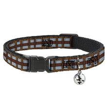Load image into Gallery viewer, Cat Collar Breakaway - Star Wars Chewbacca Bandolier Bounding Browns Gray