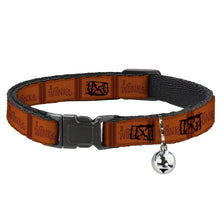 Load image into Gallery viewer, Cat Collar Breakaway with Bell - Willy Wonka and the Chocolate Factory WONKA Chocolate Bar Browns