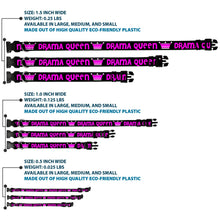 Load image into Gallery viewer, Plastic Clip Collar - DRAMA QUEEN Black/Fuchsia