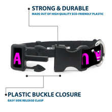 Load image into Gallery viewer, Plastic Clip Collar - DRAMA QUEEN Black/Fuchsia