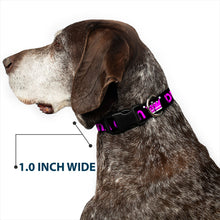 Load image into Gallery viewer, Plastic Clip Collar - DRAMA QUEEN Black/Fuchsia