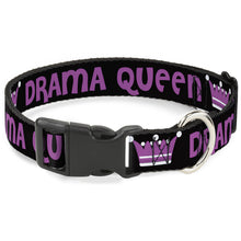 Load image into Gallery viewer, Plastic Clip Collar - DRAMA QUEEN Black/Fuchsia