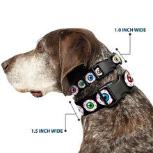Load image into Gallery viewer, Plastic Clip Collar - Eyeballs Black/Multi Color