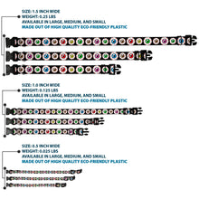 Load image into Gallery viewer, Plastic Clip Collar - Eyeballs Black/Multi Color