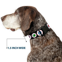 Load image into Gallery viewer, Plastic Clip Collar - Eyeballs Black/Multi Color