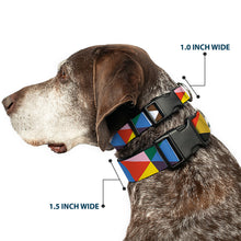 Load image into Gallery viewer, Plastic Clip Collar - Geometric Triangle Blocks Multi Color