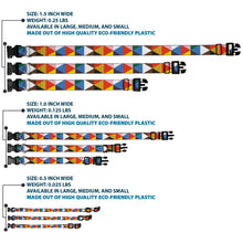 Load image into Gallery viewer, Plastic Clip Collar - Geometric Triangle Blocks Multi Color