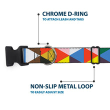Load image into Gallery viewer, Plastic Clip Collar - Geometric Triangle Blocks Multi Color
