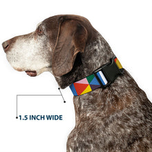 Load image into Gallery viewer, Plastic Clip Collar - Geometric Triangle Blocks Multi Color