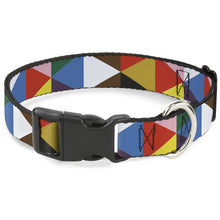 Load image into Gallery viewer, Plastic Clip Collar - Geometric Triangle Blocks Multi Color