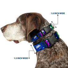 Load image into Gallery viewer, Plastic Clip Collar - Laser Eye Cats in Space