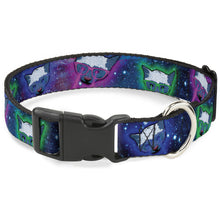 Load image into Gallery viewer, Plastic Clip Collar - Laser Eye Cats in Space