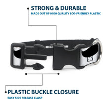 Load image into Gallery viewer, Plastic Clip Collar - Mustaches White/Black