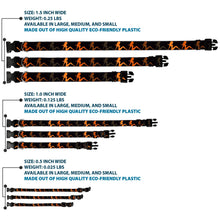 Load image into Gallery viewer, Plastic Clip Collar - Mud Flap Girl Repeat Black/Orange Fade