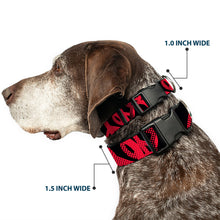 Load image into Gallery viewer, Plastic Clip Collar - Peace Dots Black/Fuchsia
