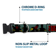 Load image into Gallery viewer, Plastic Clip Collar - ZOMBIE KILLER Zombie March Green/Red/Black
