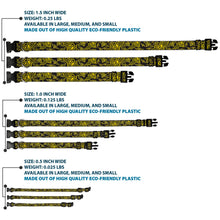 Load image into Gallery viewer, Plastic Clip Collar - BD Logo Scattered Black/Yellow