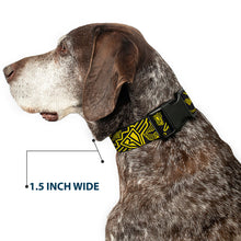 Load image into Gallery viewer, Plastic Clip Collar - BD Logo Scattered Black/Yellow