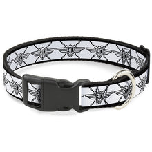 Load image into Gallery viewer, Plastic Clip Collar - BD Monogram2 White/Black
