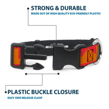 Load image into Gallery viewer, Plastic Clip Collar - BUCKLE-DOWN Shapes Red/Orange