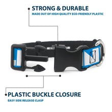 Load image into Gallery viewer, Plastic Clip Collar - BUCKLE-DOWN Shapes Turquoise/White