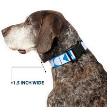 Load image into Gallery viewer, Plastic Clip Collar - BUCKLE-DOWN Shapes Turquoise/White