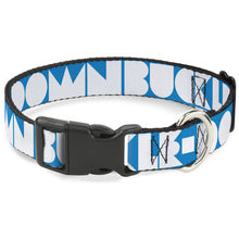 Load image into Gallery viewer, Plastic Clip Collar - BUCKLE-DOWN Shapes Turquoise/White