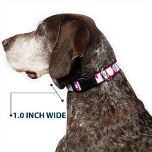 Load image into Gallery viewer, Plastic Clip Collar - BUCKLE-DOWN Shapes Hot Pink/White