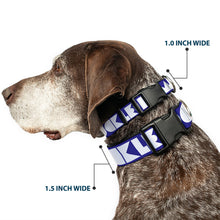 Load image into Gallery viewer, Plastic Clip Collar - BUCKLE-DOWN Shapes Blue/White
