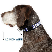 Load image into Gallery viewer, Plastic Clip Collar - BUCKLE-DOWN Shapes Blue/White